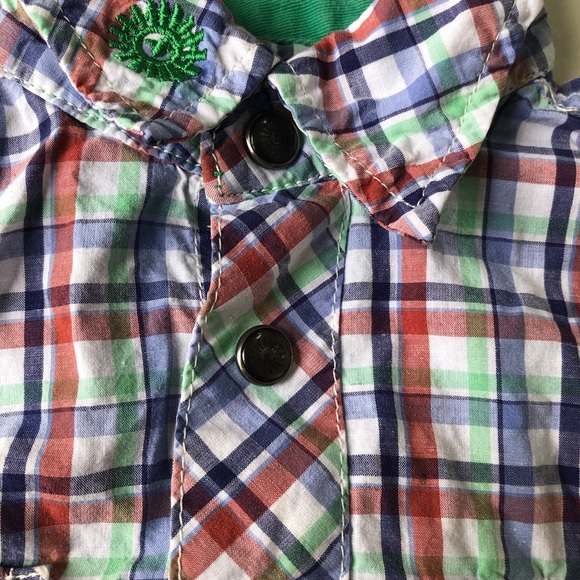 🏷 Baby Farm Boy plaid button up shirt 2T - Picture 8 of 9